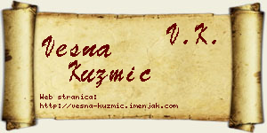 Vesna Kuzmić vizit kartica
